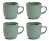 Habitat matte green mugs set of 4, UK version
