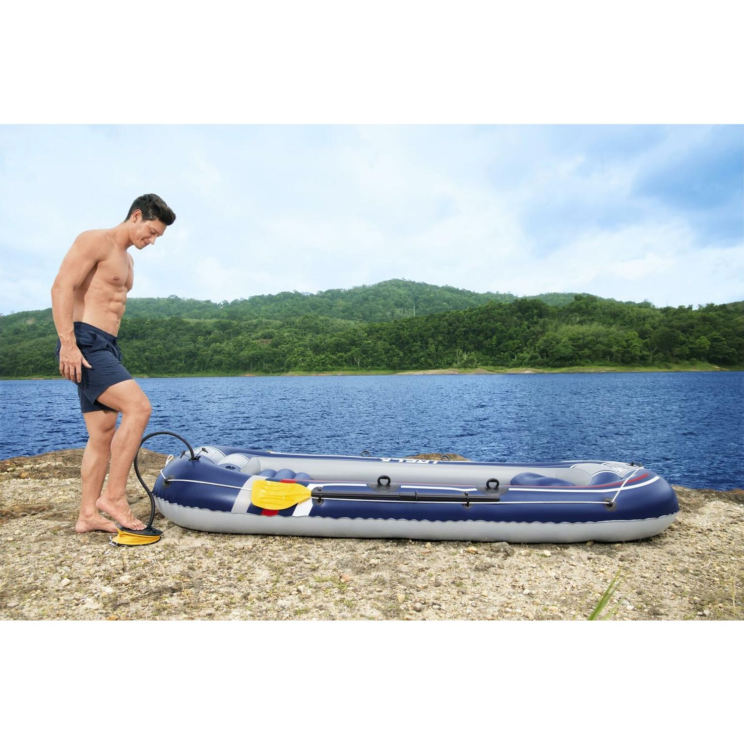 Bestway 3 bellows foot air pump - British product
