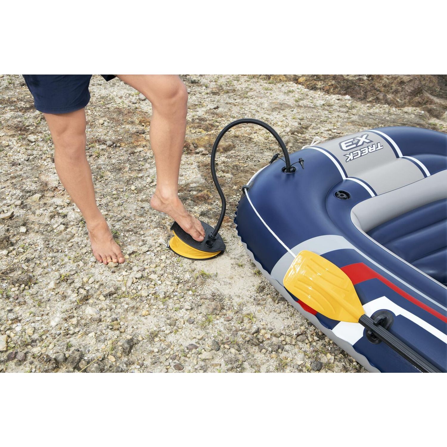 Bestway 3 bellows foot air pump - British product