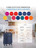 Flight Knight quilted navy cabin suitcase 55x35x20cm (British brand)