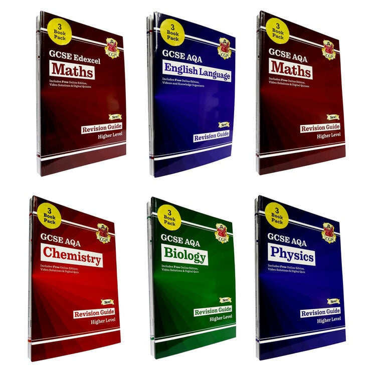 CGP GCSE revision books bundle 6 sets (British brand)