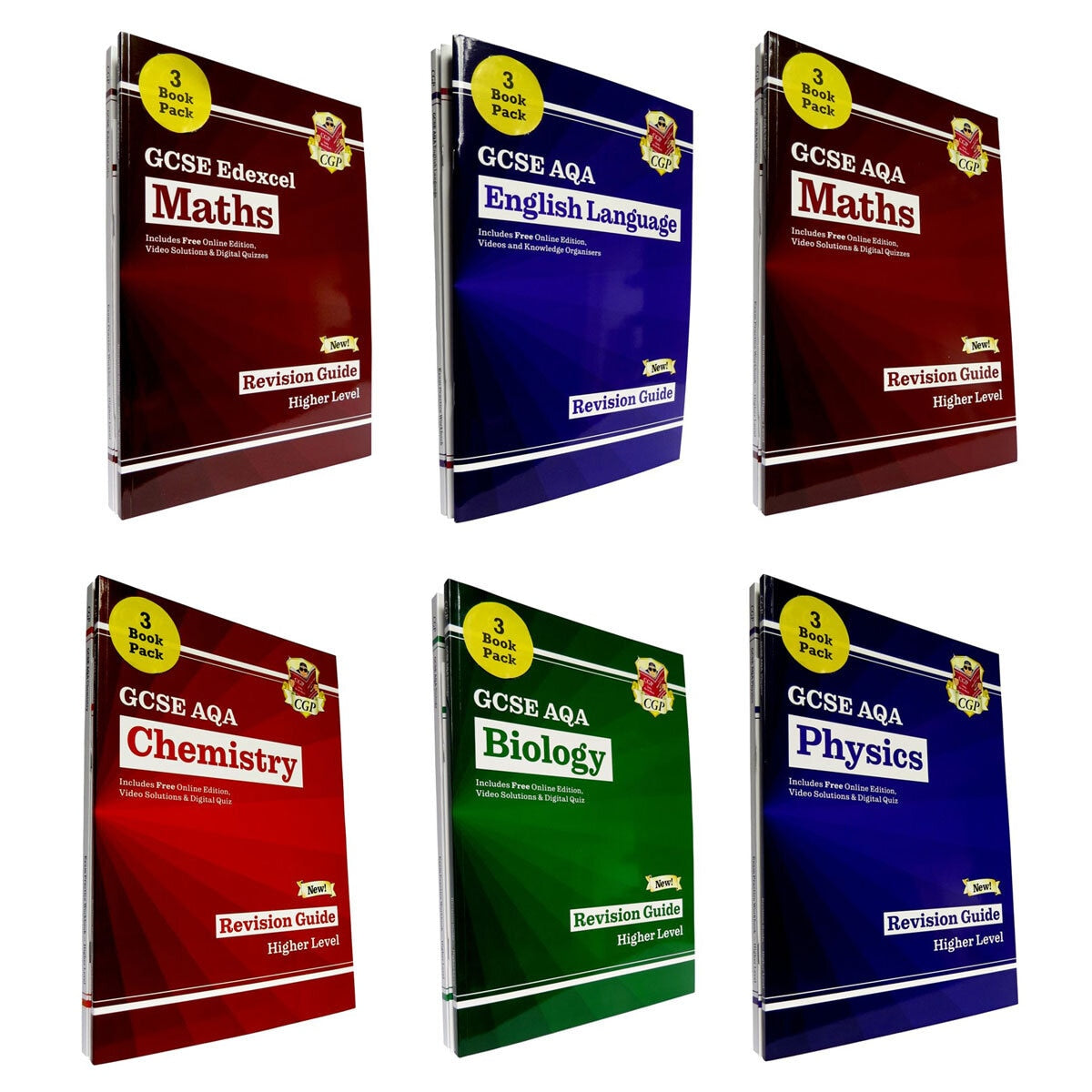 CGP GCSE revision books bundle 6 sets (British brand)