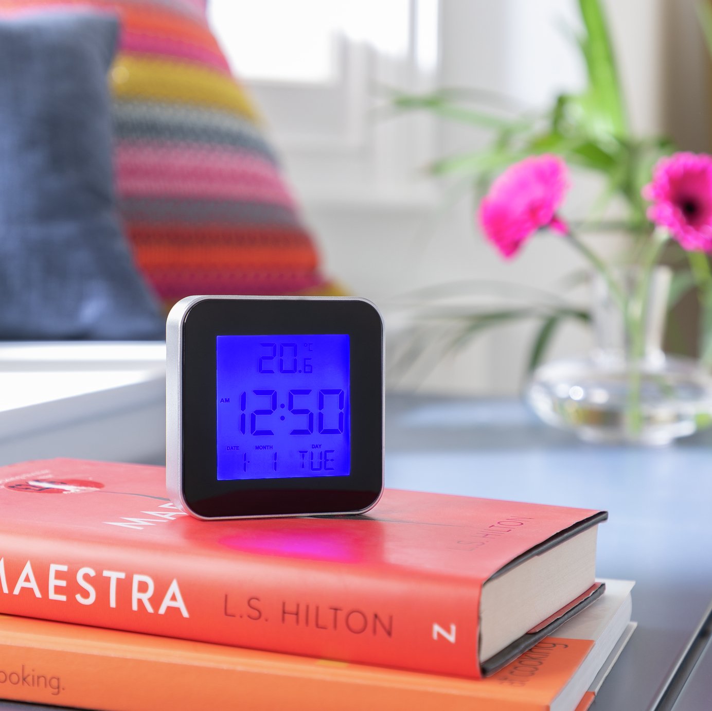 Habitat silver digital alarm clock, UK version