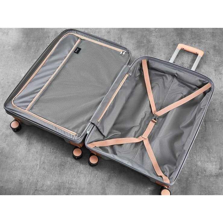 Rock Tulum 2-piece hardside luggage set in grey, imported from the UK