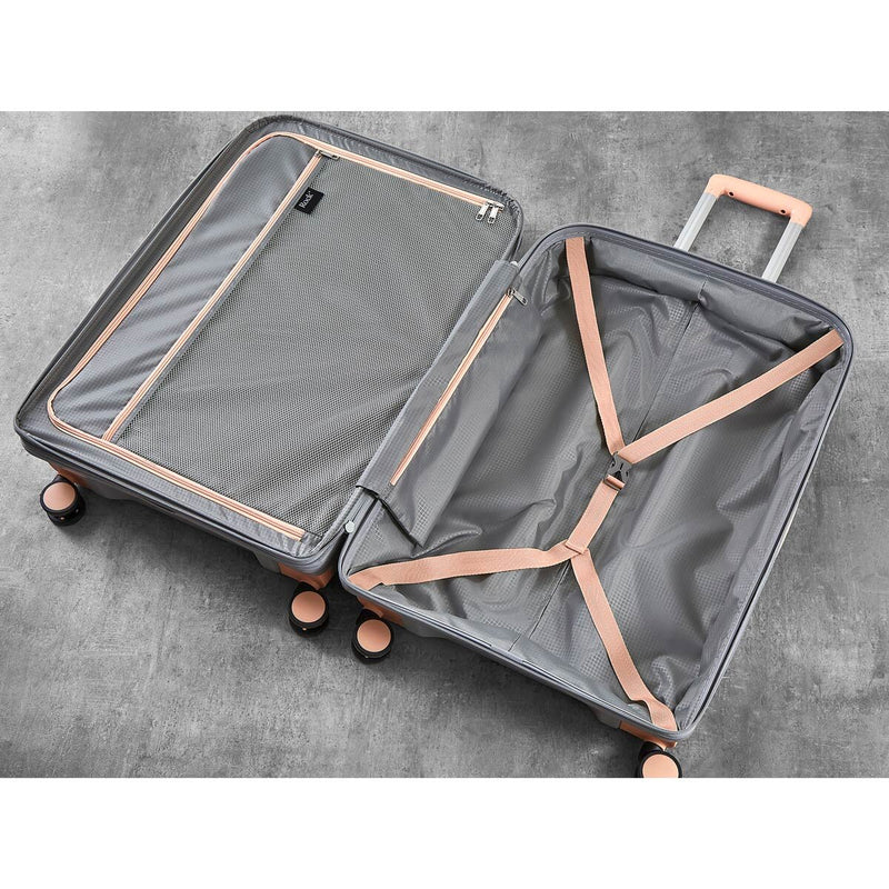 Rock Tulum 2-piece hardside luggage set in grey, imported from the UK