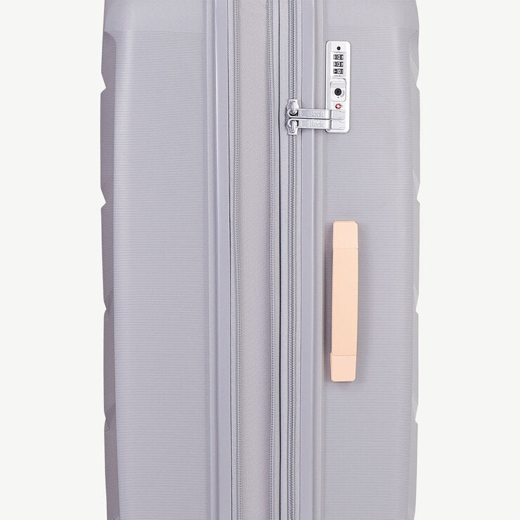 Rock Tulum 2-piece hardside luggage set in grey, imported from the UK