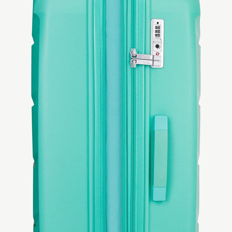Rock Tulum turquoise hardside luggage set (British brand)