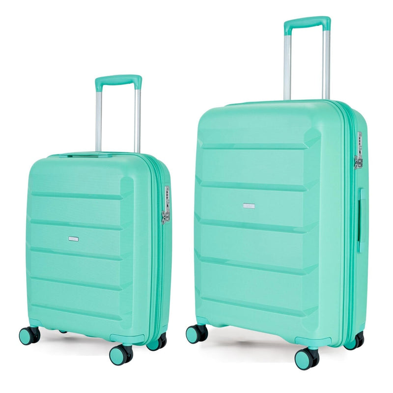 Rock Tulum hardside luggage set in cabin and medium sizes - British product