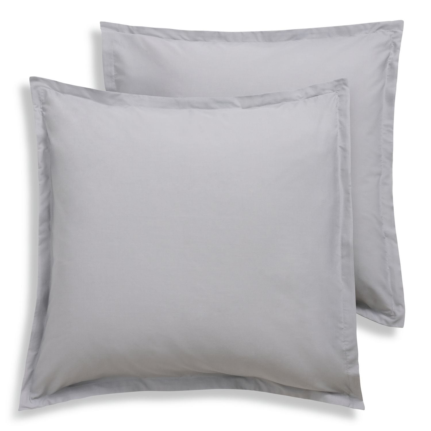 Habitat Cotton Rich 180TC Continental Pillowcase Pair Grey 65x65cm, UK version