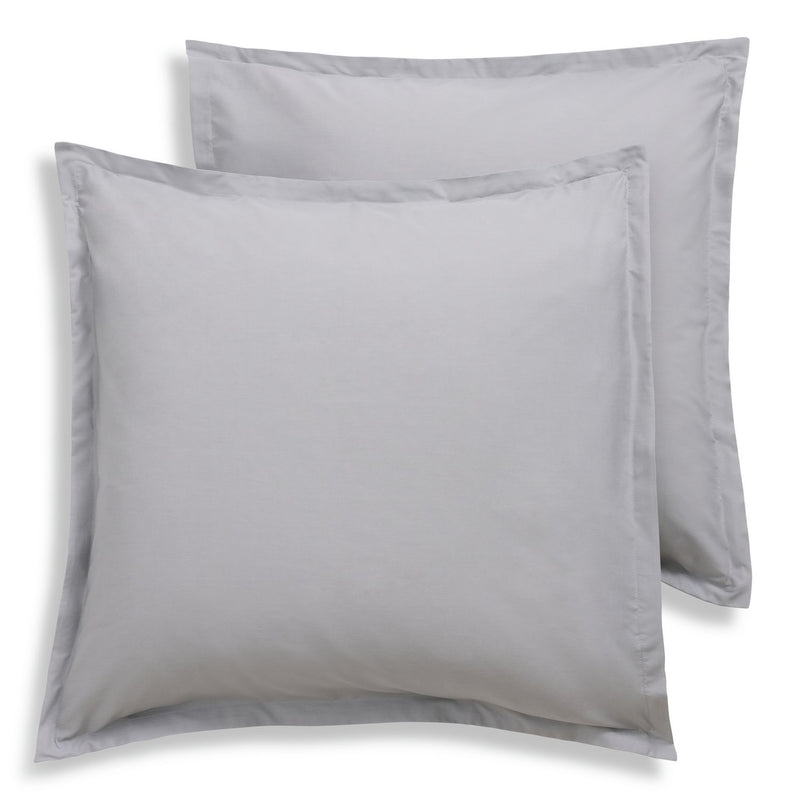 Habitat Cotton Rich 180TC Continental Pillowcase Pair Grey 65x65cm, UK version