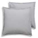 Habitat Cotton Rich 180TC Continental Pillowcase Pair Grey 65x65cm, UK version