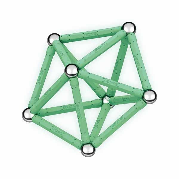 Geomag Glow magnetic shapes set 60 pieces - British product