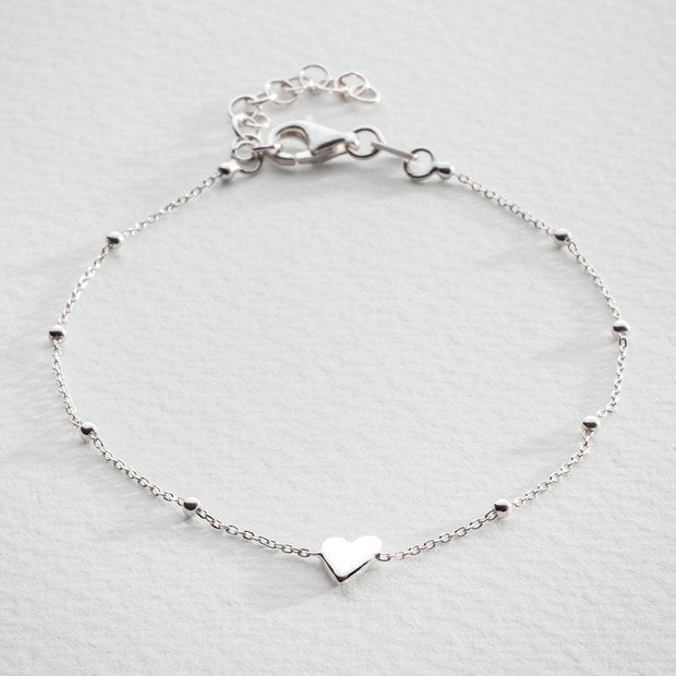 Revere sterling silver heart bracelet 20cm (British brand)