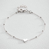 Revere sterling silver heart bracelet 20cm (British brand)