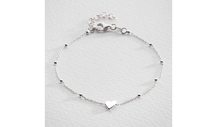 Revere sterling silver heart bracelet 20cm (British brand)