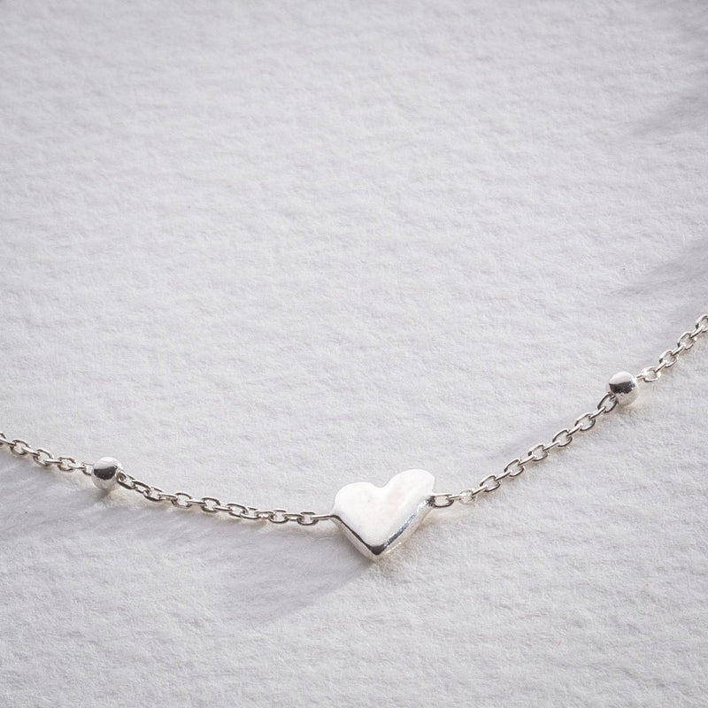 Revere sterling silver heart bracelet 20cm (British brand)