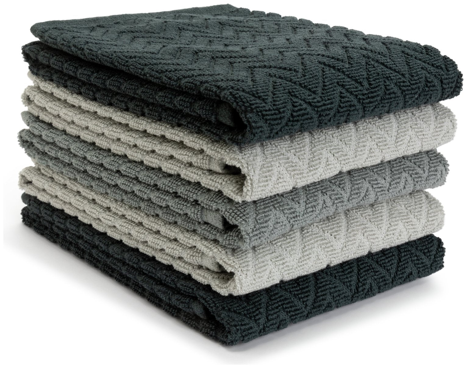 Habitat Zig Zag Terry tea towels pack of 5, UK version