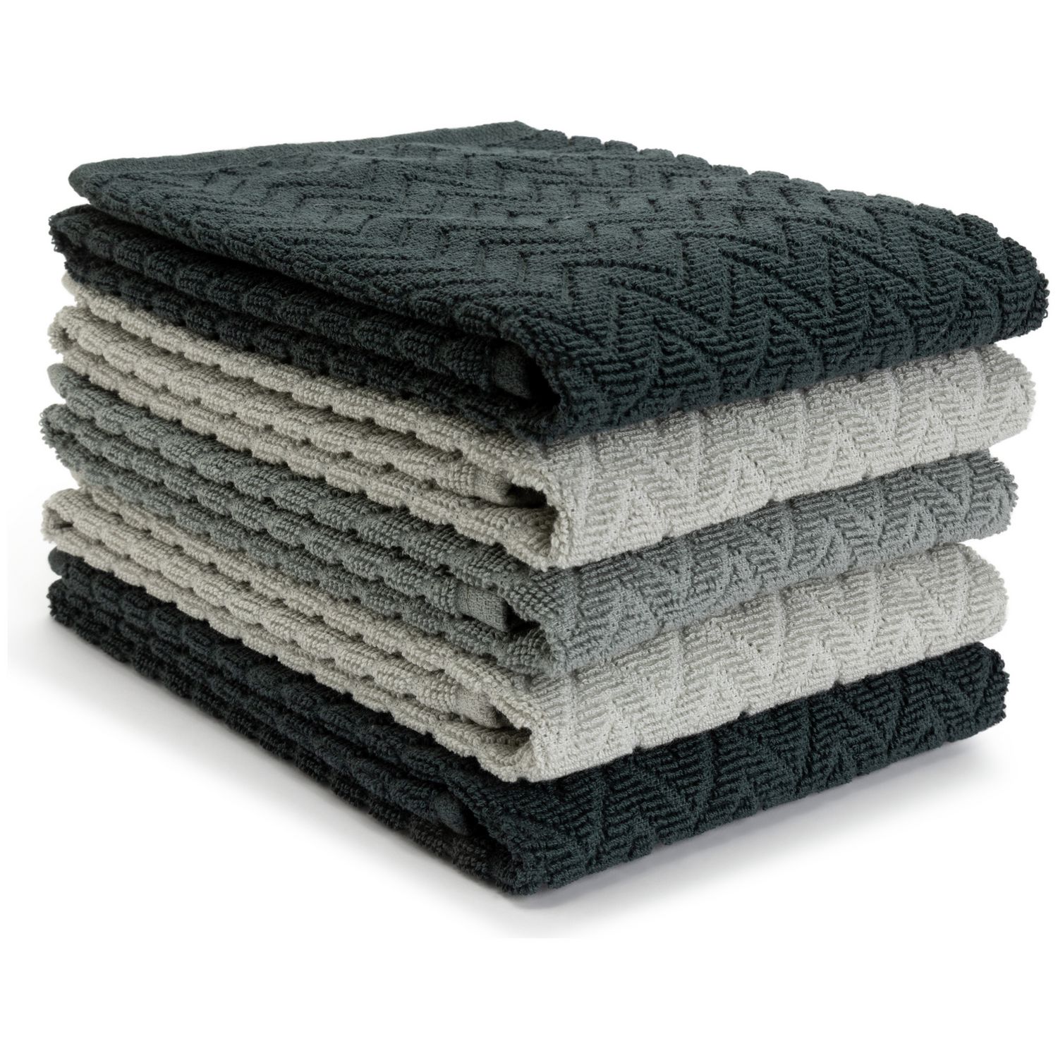 Habitat Zig Zag Terry tea towels pack of 5, UK version