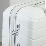Rock hardside luggage set 3 piece white, imported from the UK