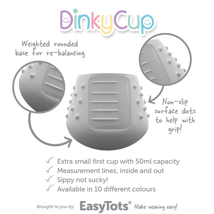 EasyTots Dinky Cup 2 pack 50ml silicone baby cup, UK version