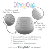 EasyTots Dinky Cup 2 pack 50ml silicone baby cup, UK version