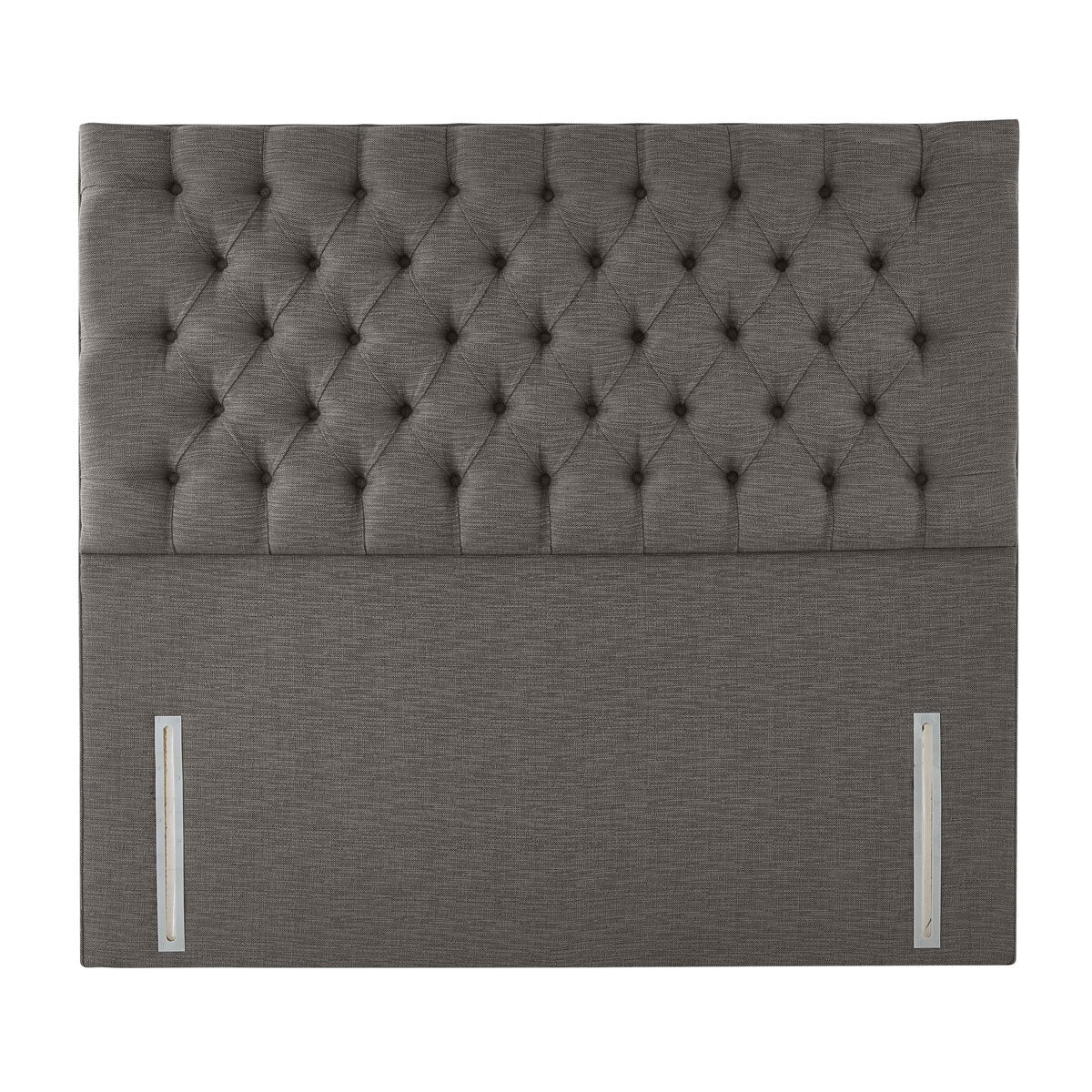 Pocket Spring Bed Co Ravello grey fabric headboard, imported from the UK