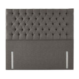 Pocket Spring Bed Company Ravello light grey fabric headboard double, imported from the UK