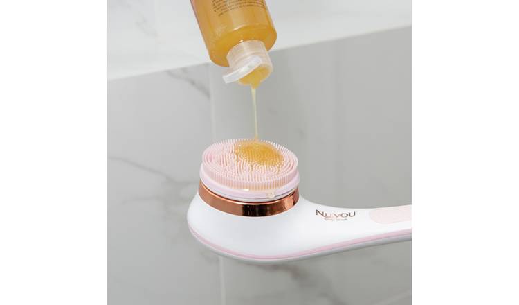 Nu You exfoliating body brush with 4 heads, imported from the UK