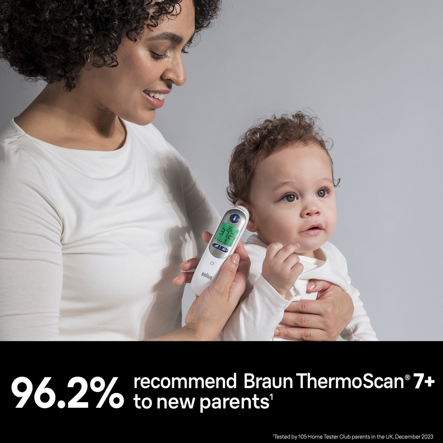 Braun ThermoScan 7+ ear thermometer, imported from the UK