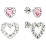 Radley heart stud earrings set of two 9mm, imported from the UK