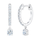 Costco 1.00ctw round brilliant diamond hoop earrings 14ct white gold (British brand)