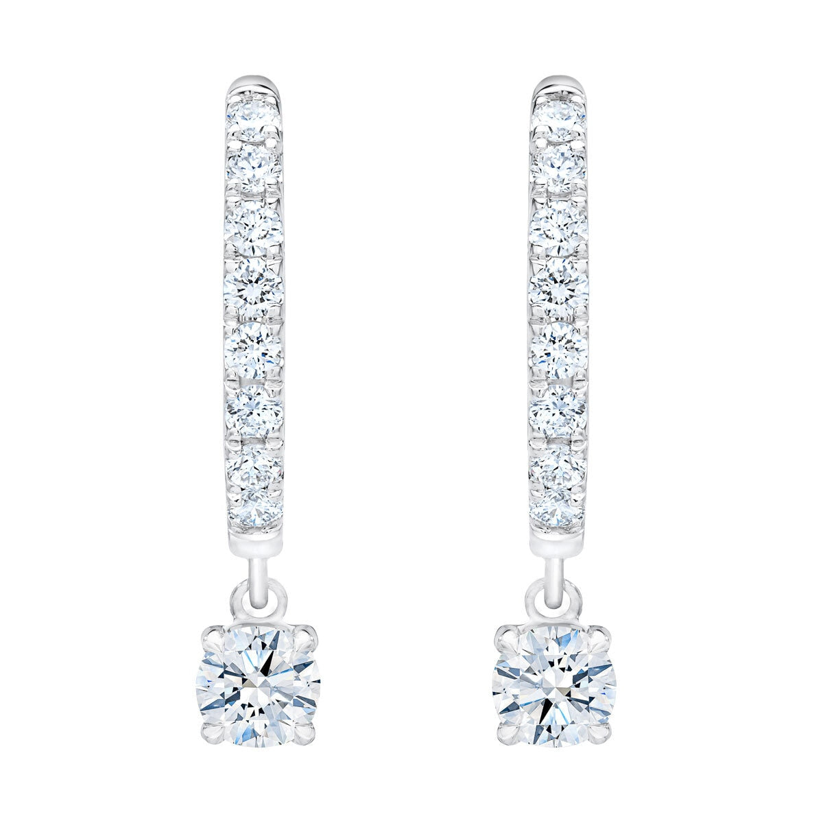Costco 1.00ctw round brilliant diamond hoop earrings 14ct white gold (British brand)