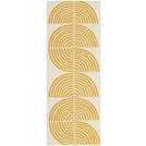 Habitat cotton flatweave runner with Global Swirl yellow pattern, 75x200cm, UK version