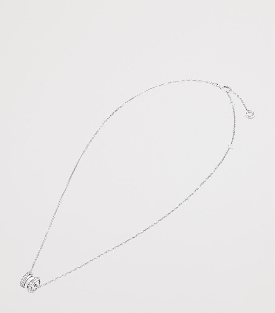 Bvlgari B.zero1 Halskette mit Diamanten aus Weißgold, importiert aus Großbritannien