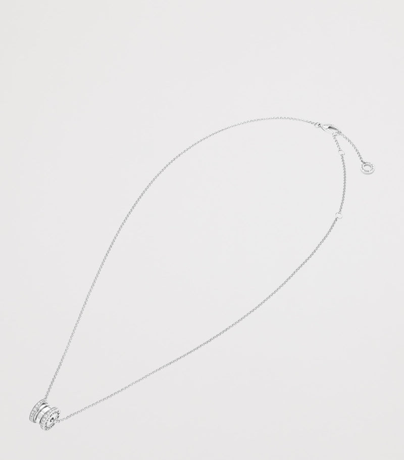 Bvlgari B.zero1 white gold diamond pendant necklace, imported from the UK