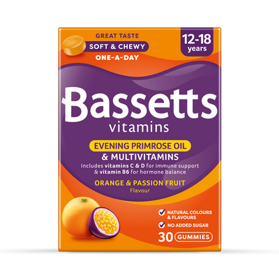 Holland & Barrett Bassetts Vitamins 12-18 EPO Orange & Passion Fruit Multivitamin Gummies 30 Gummies- Buy online at McGrocer