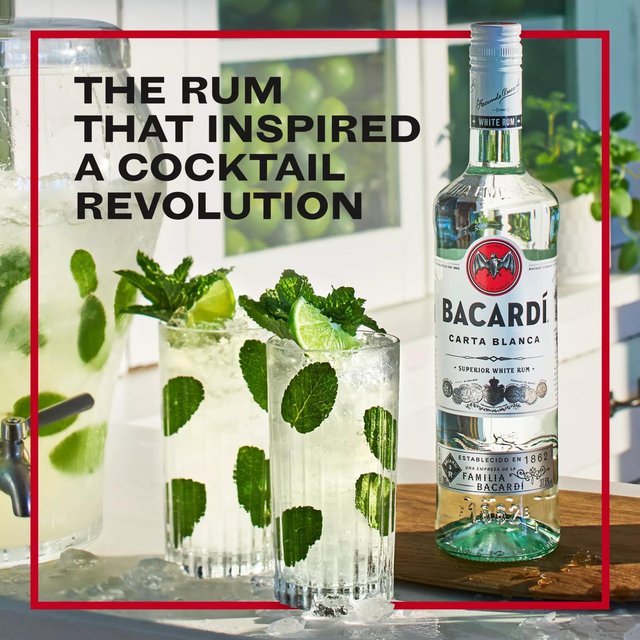 Bacardi Carta Blanca Superior White Rum   1L GOODS M&S   