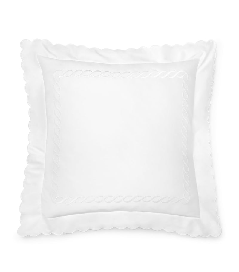 Pratesi Cotton Treccia Square pillowcase 65cm x 65cm, imported from the UK