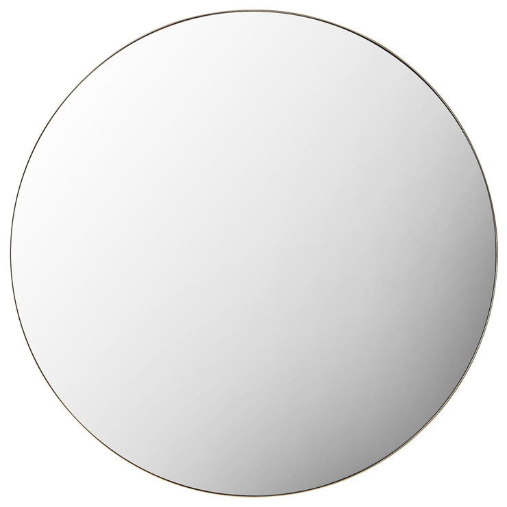 Gallery Hayle champagne round mirror 100cm, imported from the UK