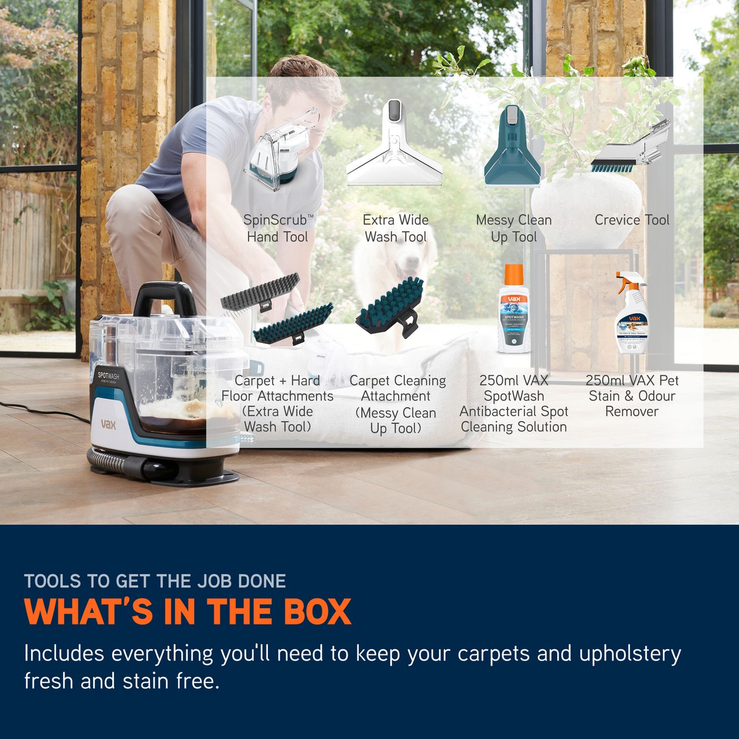 Vax SpotWash Home Pet carpet cleaner, UK version