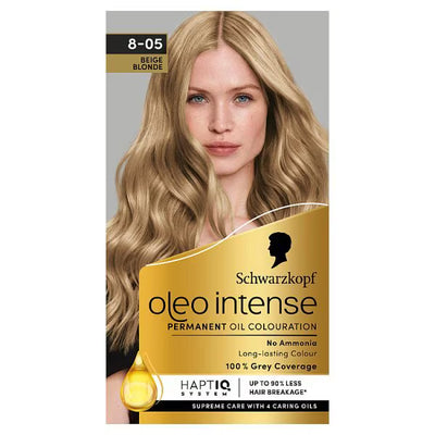 Superdrug Schwarzkopf Oleo Intense Beige Blonde Permanente Coloration 8-05- Acheter en ligne chez McGrocer