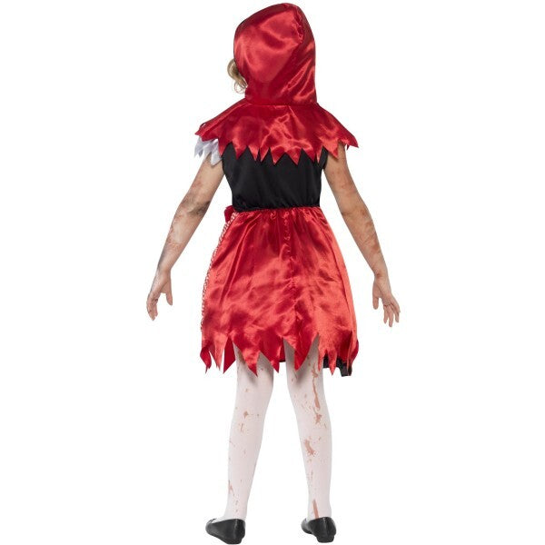 Smiffys Zombie Miss Hood costume with red cape - British product