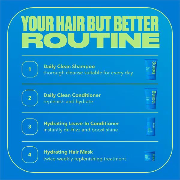 Being Mega Shine Hydrating Hair Mask 354ml - British product