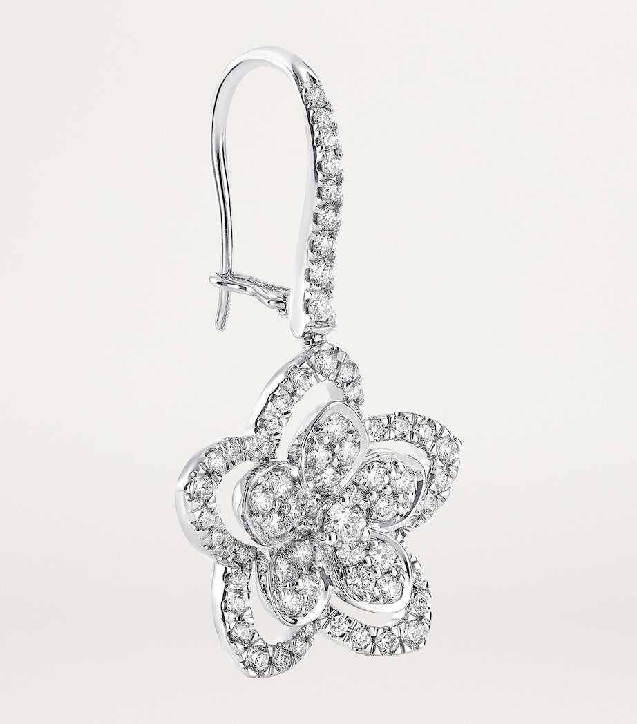 Graff diamond wild flower earrings 18kt white gold - British product