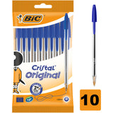 BIC Cristal Blue Ballpoint 10 Pack GOODS Sainsburys   