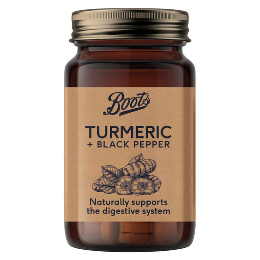 Boots Naturals Turmeric + Black Pepper 60 Tablets General Health & Remedies Boots   