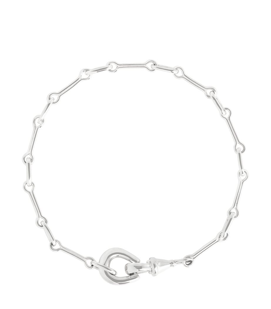 Astrid & Miyu rhodium-plated hardware chain bracelet, imported from the UK