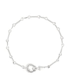 Astrid & Miyu rhodium-plated hardware chain bracelet, imported from the UK