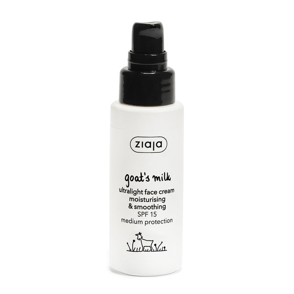 Ziaja goat's milk ultralight face cream SPF 15 50ml, imported from the UK