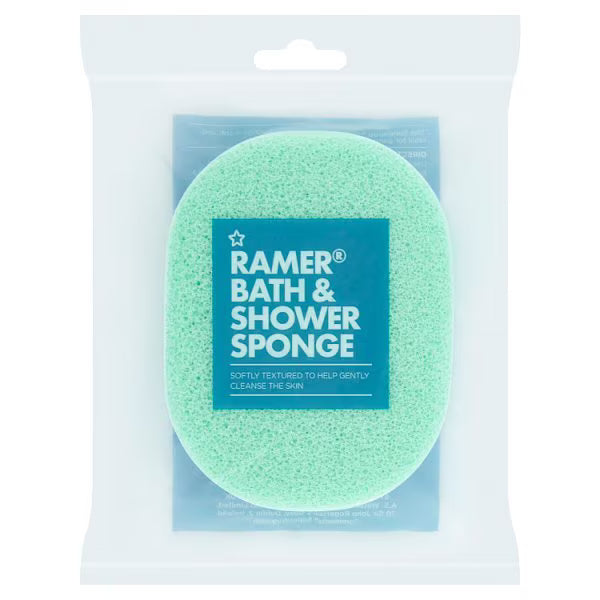 Superdrug Ramer green bath sponge (British brand)